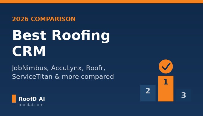 comparison chart of the best roofing crm software in 2026 including jobnimbus acculynx roofr and servicetitan