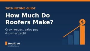 chart showing how much roofers make in 2026 including crew wages sales commissions and owner profit