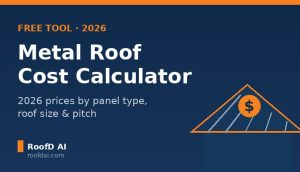 free metal roof cost calculator showing 2026 metal roofing prices by panel type roof size and pitch