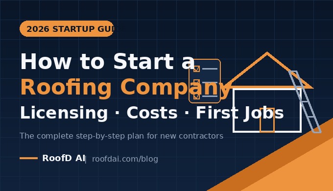 How to Start a Roofing Company in 2026: The Complete Guide new contractor learning how to start a roofing company reviewing licensing insurance and startup cost checklist in 2026