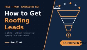 roofing contractor learning how to get roofing leads with free and paid lead generation methods ranked for 2026