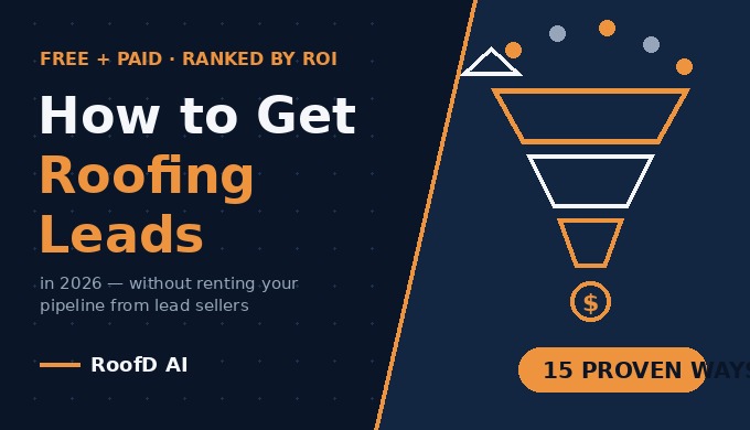 How to Get Roofing Leads in 2026: 15 Ways That Actually Work roofing contractor learning how to get roofing leads with free and paid lead generation methods ranked for 2026